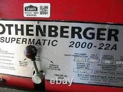 02 Rothenberger Supermatic 2000-22A Classic Threading Machine Pipe Threader