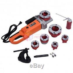 110V 2300W Portable Electric Pipe Threader 6 Dies Threading Machine 1/2 to 2