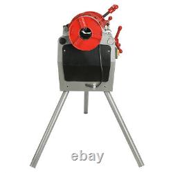 110V Electric Pipe Threader with 3 Legs 1/2-2 Pipe Threading Machine Deburrer