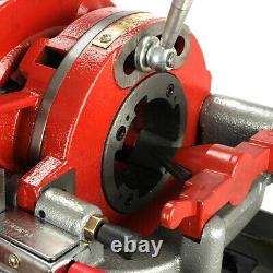 110V Electric Pipe Threader with 3 Legs 1/2-2 Pipe Threading Machine Deburrer