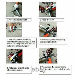 220V Electric Handheld Pipe Threader Threading Machine with 6pc Dies 1/2 to 2