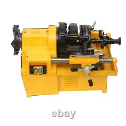 220V Electric Pipe Threader Machine Automatic Threading Tube Cutter 1/2 2