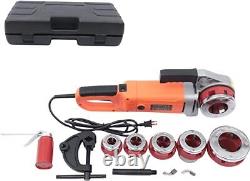 220V Portable 2300W 25 r/min Electric Pipe Threader Tool Kit with 6 Dies 1/2-2