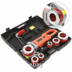 2300W 1/2''- 2'' PORTABLE ELECTRIC PIPE THREADER With 6 DIES THREADING MACHINE SET
