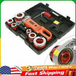 2300W Electric 1/2-2inch Pipe Threader Pipe Threading Cutter Machine With 6 Dies