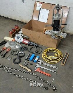 B-Too Water Pipe Drilling Tapping Machine With Ridgid 600 Driver Threader Mueller