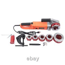 Electric 1/2-2'' Pipe Threader Pipe Threading Cutter Machine 2300W with 6 Dies