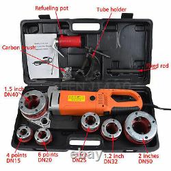 Electric Pipe Threader2300W Pipe Threading Machine Heavy-Duty Porta Pipe Cutter