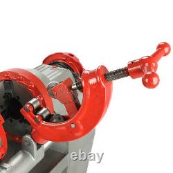 Electric Pipe Threader 1/2 2 Heavy Duty 750W With Support Threading Machine