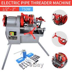 Electric Pipe Threader Machine (1/2 2) Threading Cutter, Deburrer Z1T-R2