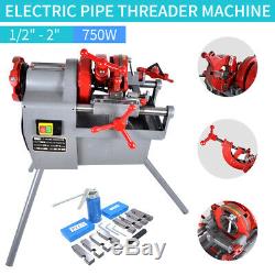 Electric Pipe Threader Machine (1/2 2) Threading Cutter, Deburrer Z1T-R2 NEW