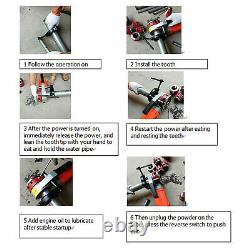 Electric Pipe Threader Pipe Threading Machine 1/2-2 HD Pipe Cutter Tool 6 Dies