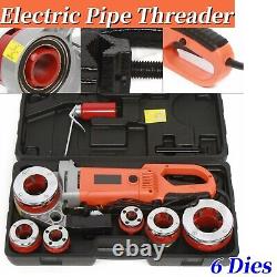 Electric Pipe Threader Pipe Threading Machine 2300W 6 Dies Pipe Cutter Portable