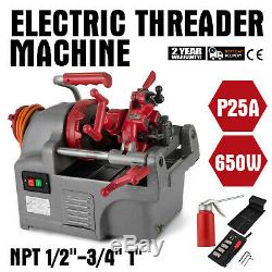 Electric Pipe Threader Threading Machine 1/2-1 Multi-functional 110V Die Head