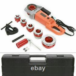 HD 1/2-2 Portable Electric Pipe Threader with6 Dies Threading Machine Powerful