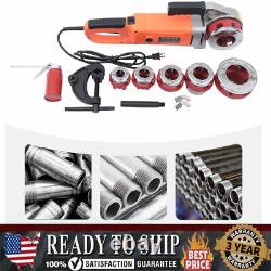 HD 1/2-2 Portable Electric Pipe Threader with6 Dies Threading Machine Powerful