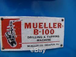 Muller B-100 Pipe Drilling Tapping Machine Tapper Ridgid Threader Nice Shape