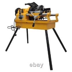 New 1/2 3 Electric Pipe Threader Machine 220V Powered Pipe Threading Cutter