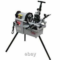 New Pipe Threading Machine 1/2 2 Two Speed Shifing Threader 1.7HP