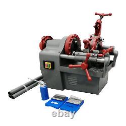 Pipe Threading Machine 1/2 to 2 Automatic Threader Cutter Upstanding 110V 750W