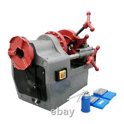 Pipe Threading Machine 1/2 to 2 Automatic Threader Cutter Upstanding 110V 750W