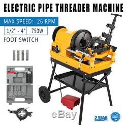 Pipe Threading Machine Foot Switch 1/2-4 Oil Can Threader Machine Upstanding