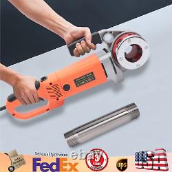 Portable Electric Pipe Threader Pipe Threading Machine Pipe Cutter+6 Dies 2300W