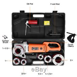 Portable HD 2000W Pipe Threader Electric Threading Machine With6 Dies 1/2 to 2