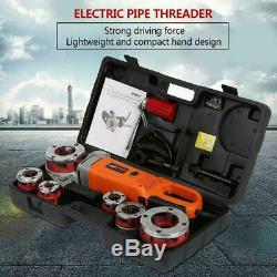 Portable Handheld 220V Electric Pipe Threader With 6 Dies Threading Machine