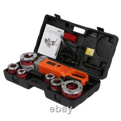 Portable Handheld Electric Pipe Threader Threading Machine With 6 Dies 110V