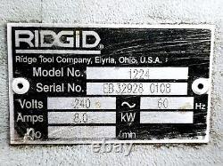 RIDGID 1224 Pipe Threader 240V 60 hz