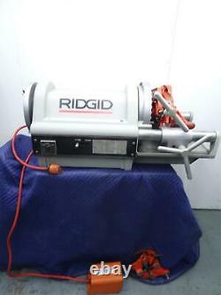 RIDGID 1224 Pipe Threading Machine 1/2 4 with 2 Die Heads 220 Volts 1Phase