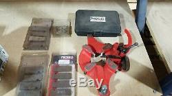 RIDGID 1224 Pipe Threading Machine 26092 with 711 714 Die Heads and Extra Dies