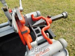 RIDGID 535 PIPE THREADER THREADING MACHINE With 2 DIEHEADS AND METAL CART