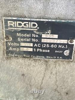 RIDGID 535 THREADING MACHINE WITH RIDGID CART 2 DIES & 460 & 3 Strands 003