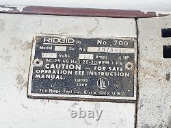 RIDGID 700 Pipe Threader Power Drive P/No. 41935, 115 Volt # Made in USA