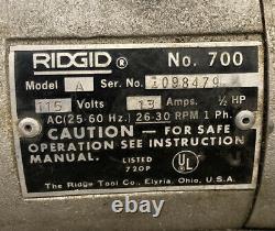 RIDGID 700 Portable Pipe Threading Machine Power Pony Electric Threader Plumbing