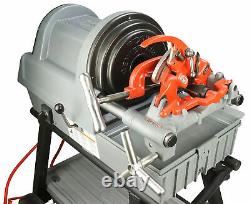 Reconditioned RIDGID 1822-I Auto Chuck Pipe Threader with 815A HSS Dies & Cart