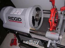 Ridgid 1224 Pipe Threader 1/2-4 LIGHTLY USED 2 Die Heads! 711 714 to 6 With 161