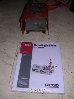 Ridgid 1224 Pipe Threader 1/2-4 LIGHTLY USED 2 Die Heads! 711 714 to 6 With 161