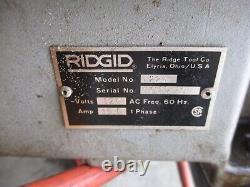 Ridgid 1224 Pipe Threader 1/2-4 Threading Machine With 2 Dies On Stand