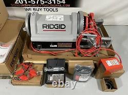 Ridgid 1224 Pipe Threader 1/2-4 with 2 Die Heads 711 714 200A Stand 300 700