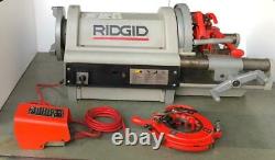 Ridgid 1224 Pipe Threader/ Threading Machine With 2 Heads120v 1/2-4 Size #3