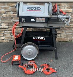 Ridgid 1224 Pipe Threading Machine 2 Die Head 711 714 Rolling Stand AWESOME #2