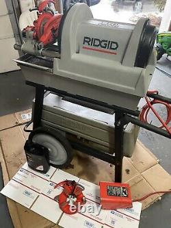 Ridgid 1822-I Auto Chuck Pipe Threader Threading Machine with Cart 300 535 1224
