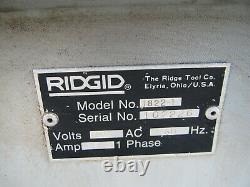 Ridgid 1822-I Auto Chuck Power Pipe Threader Threading Machine 1/8 2 Used