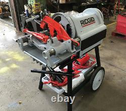 Ridgid 26092 THREADER PIPE 4 MODEL 1224 With2 DIE HEADS & ROLLING STAND