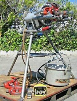 Ridgid 300 Pipe Threader Threading Machine 1/2 to 2 with Oiler and Tristand
