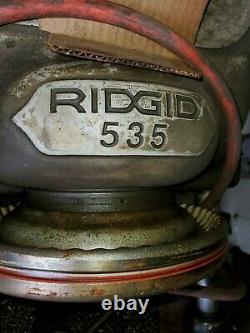 Ridgid #535 Pipe Threader 1/2'' 2'' Capacity with2x Die Heads and Dies on Stand