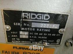 Ridgid 535 Pipe Threader Machine 1/8 To 2 115v 1ph 8a 14000rpm